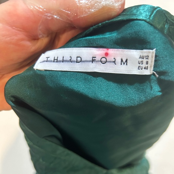 Free People Third Form Running Water Crinkle Satin Dress in Emerald - Picture 6 of 10